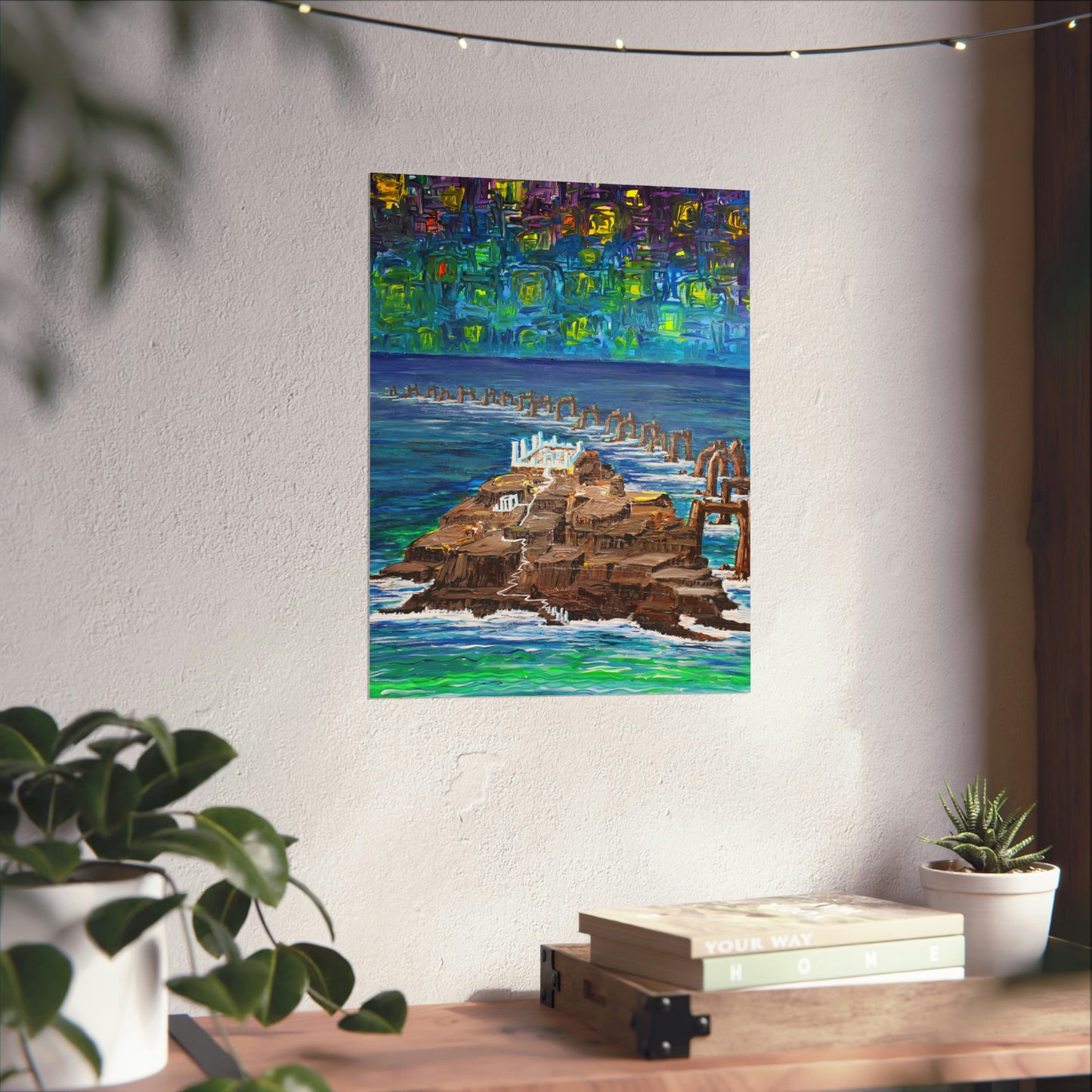 Calm Sea and Mysterious Sky Painting on Canvas
