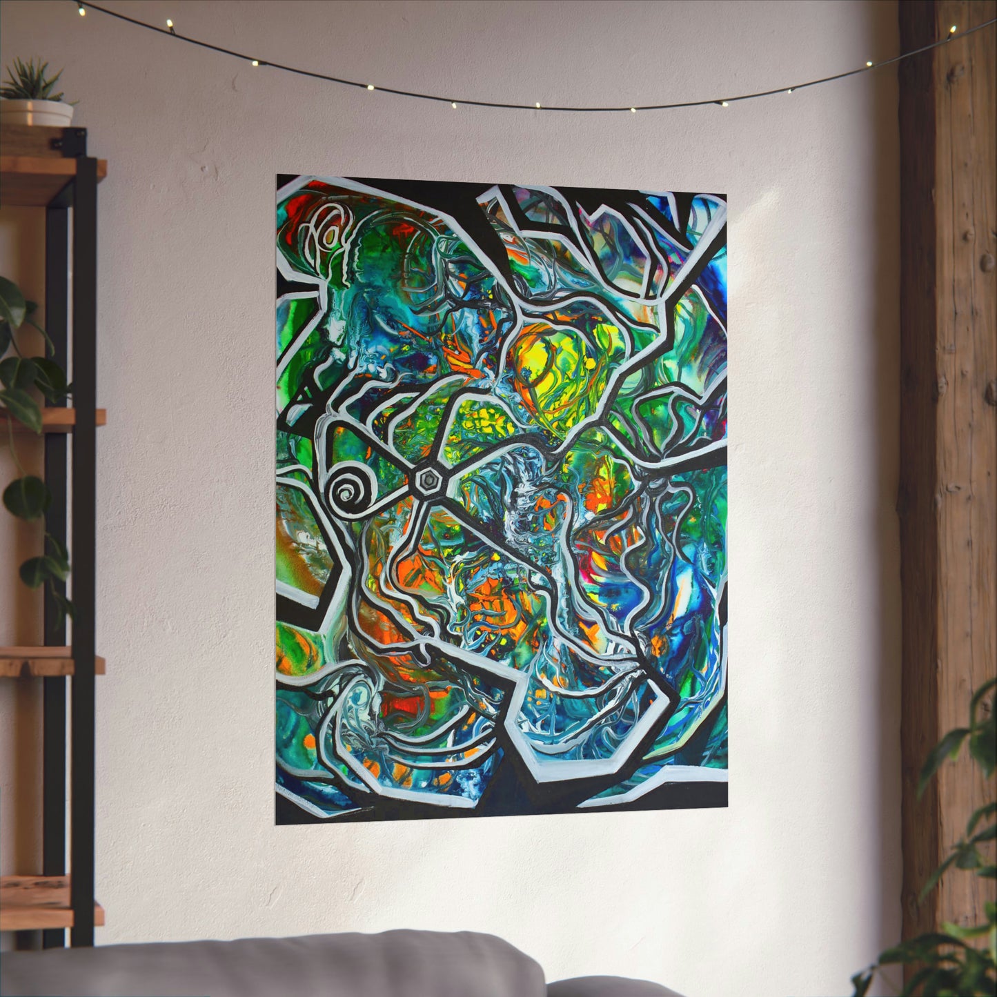 Life Spindles Series II Sacred Geometry Odyssey on Large Canvas