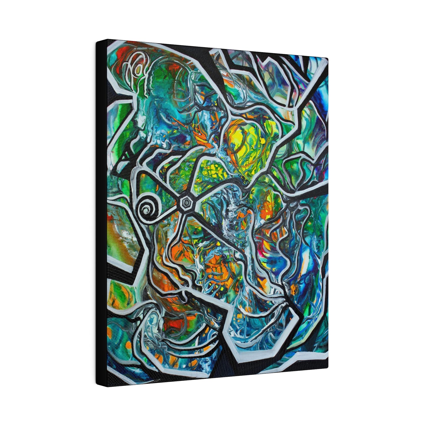 Life Spindles Series II Sacred Geometry Odyssey on Large Canvas