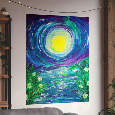 Enchanted Fairies Under Moonlight Painting on the Poster - Poster - JumpingDots