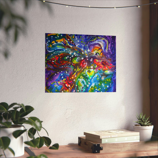 Colorful Starburst Art on the Poster - Poster - JumpingDots
