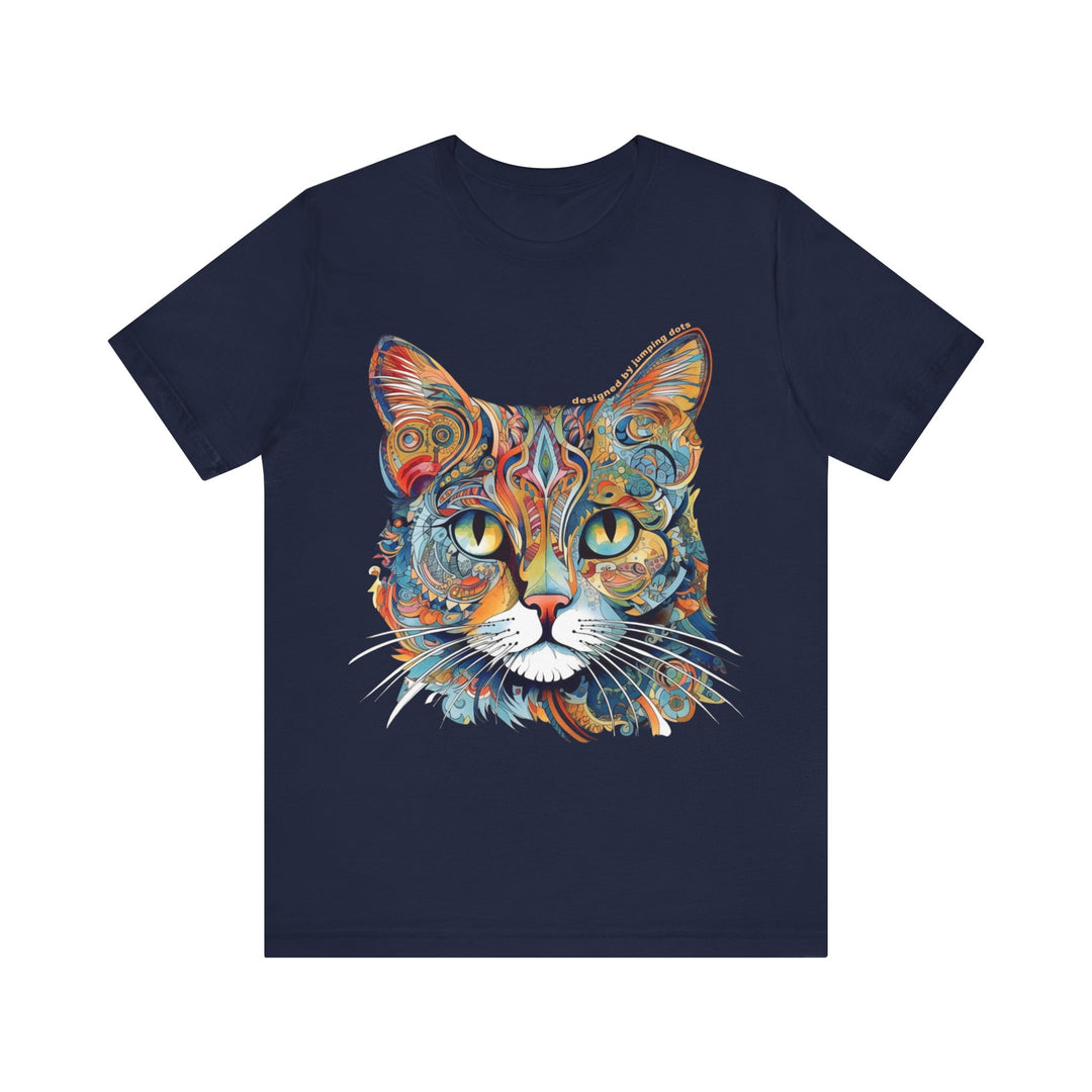 Cute Abstract Art Cat T-Shirt - T-Shirt - JumpingDots