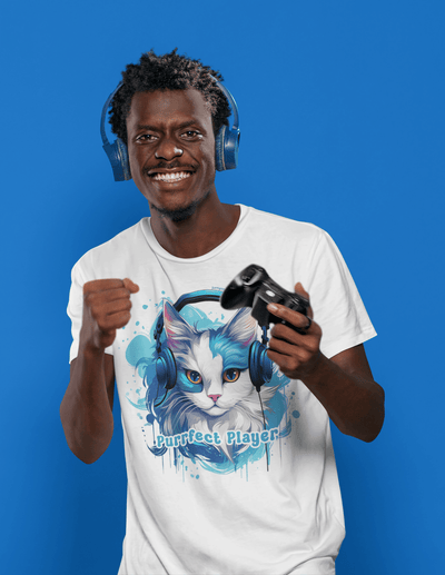 Purr-fect Player T-Shirt - T-Shirt - JumpingDots