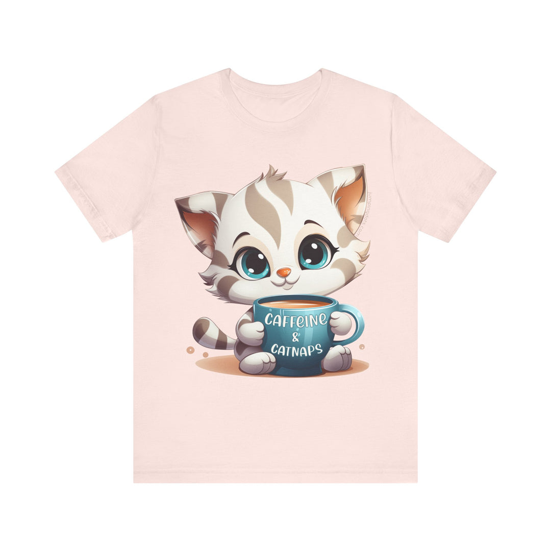 Caffeine & Catnaps Cat T-Shirt - T-Shirt - JumpingDots