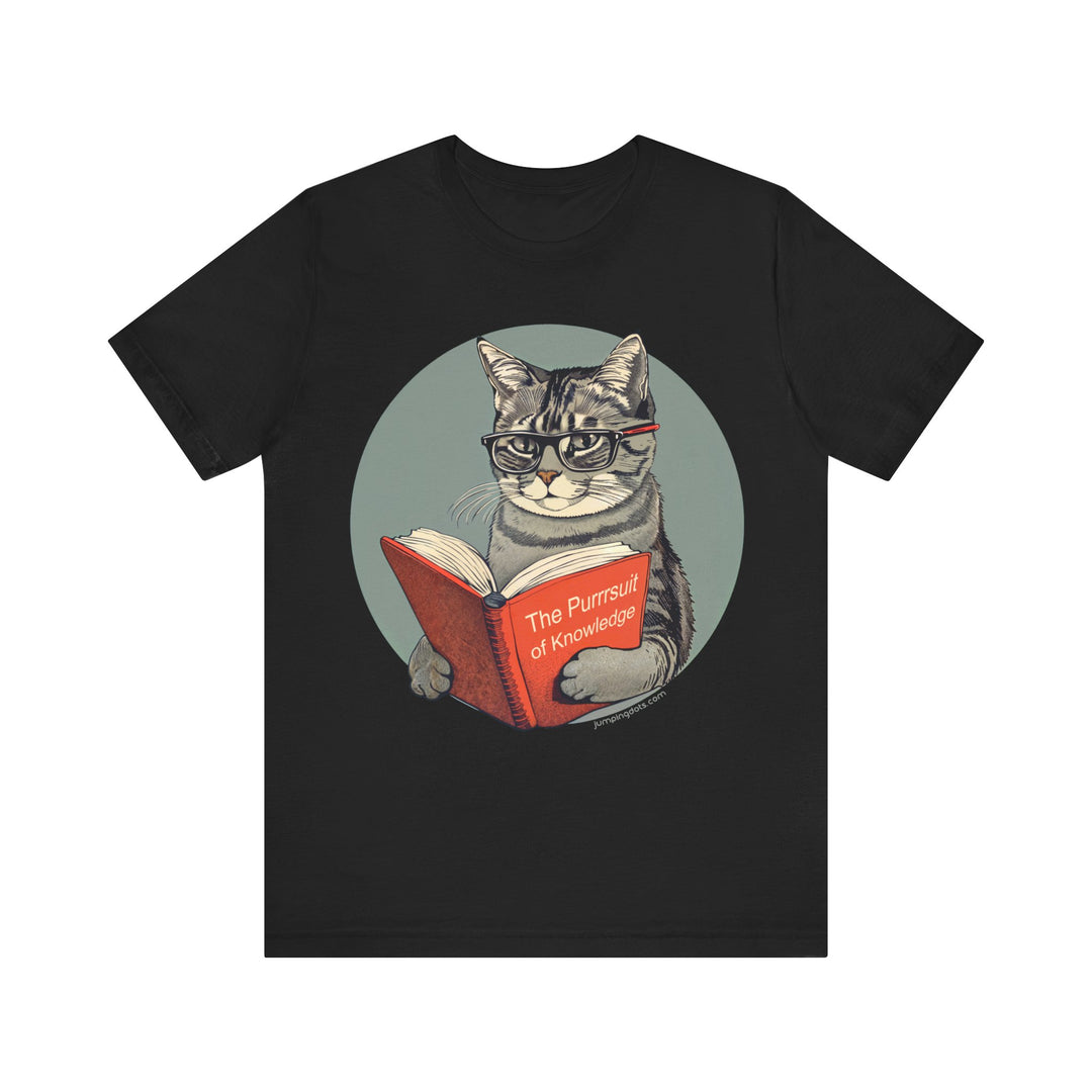 The Purrrsuit of Knowledge T-Shirt - T-Shirt - JumpingDots