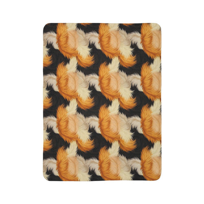 Cozy Calico Cat Fur Print on Fleece Sherpa Blanket - Home Decor - JumpingDots