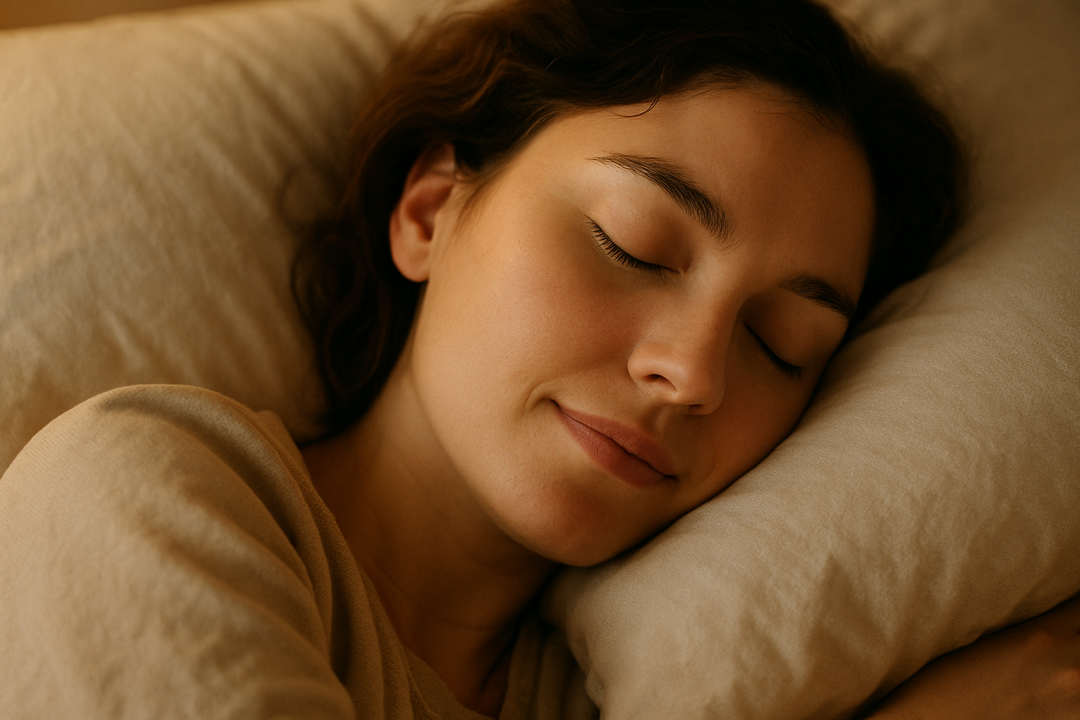 Close up woman is sleeping on a pillow