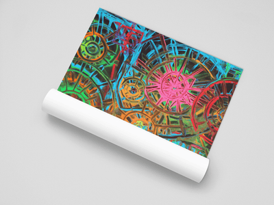 Lifecycles 4 - An Abstract Robotic Journey on the Poster - Poster - JumpingDots