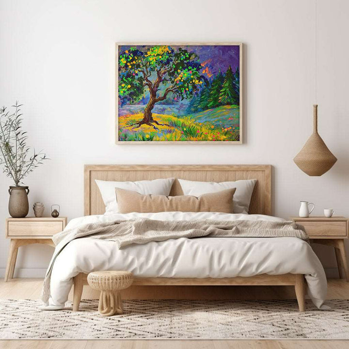 Bright And Colorful Magical Tree On Canvas - Canvas - JumpingDots