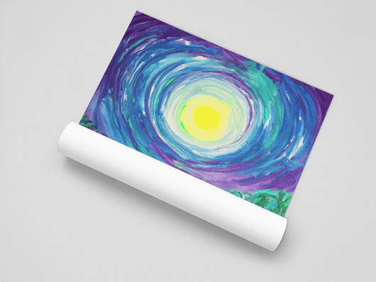 Enchanted Fairies Under Moonlight Painting on the Poster - Poster - JumpingDots