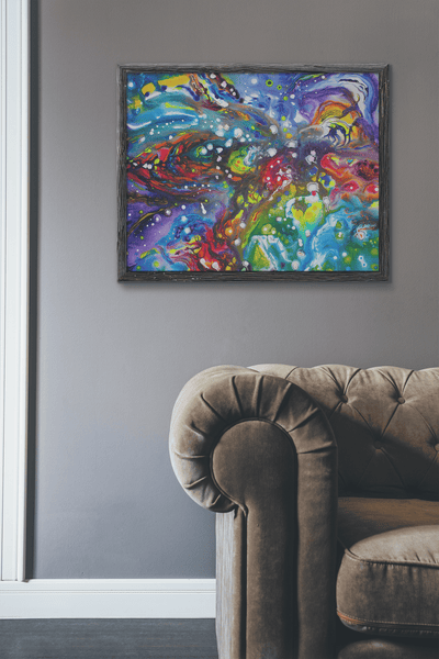 Colorful Starburst Art on the Poster - Poster - JumpingDots