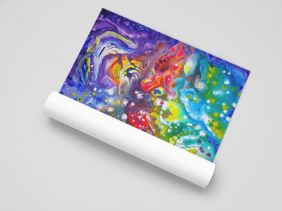 Colorful Starburst Art on the Poster - Poster - JumpingDots