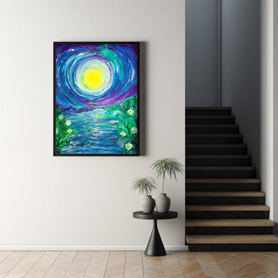 Enchanted Fairies Under Moonlight Painting on Canvas - Canvas - JumpingDots