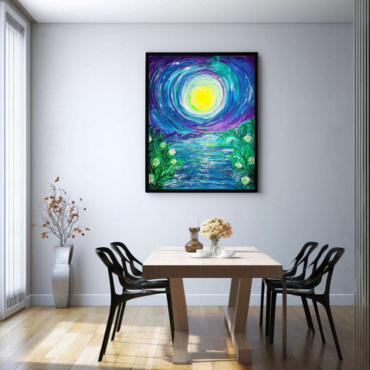 Enchanted Fairies Under Moonlight Painting on Canvas - Canvas - JumpingDots