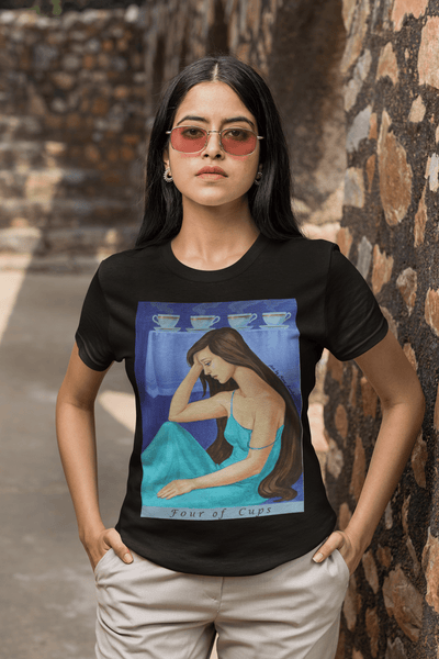 Four Of Cups Tarot T-Shirt - T-Shirt - JumpingDots