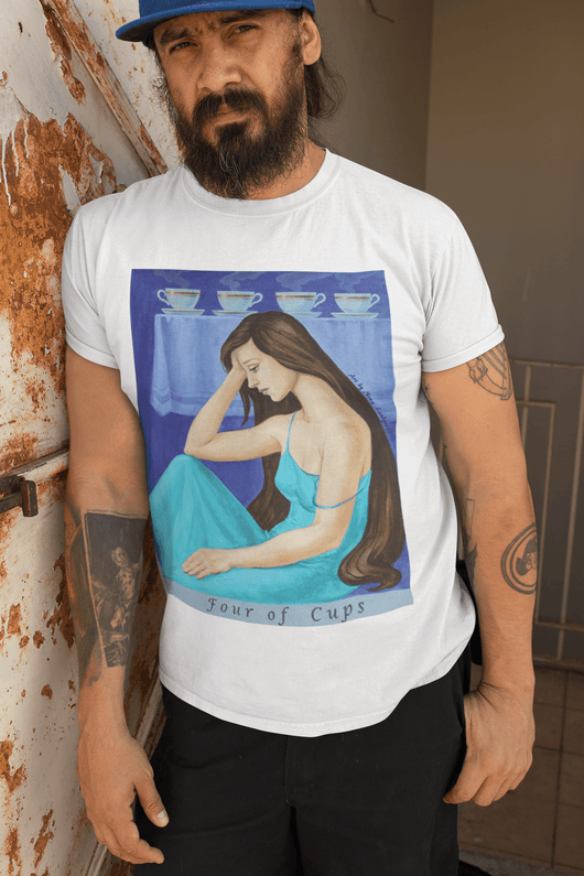 Four Of Cups Tarot T-Shirt - T-Shirt - JumpingDots