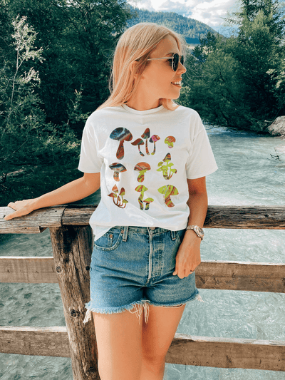 Mega Mushrooms T-Shirt - T-Shirt - JumpingDots