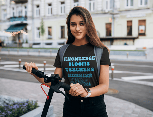Knowledge Blooms Teachers Nourish T-Shirt - T-Shirt - JumpingDots