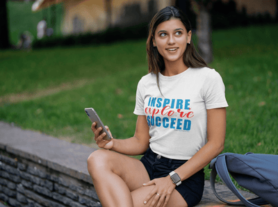 Inspire Explore Succeed Teacher Shirt - T-Shirt - JumpingDots