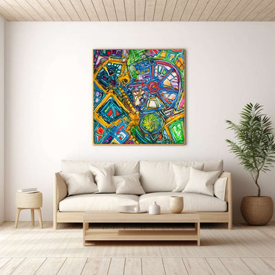 A Futuristic Robotic Symphony on Canvas - Canvas - JumpingDots