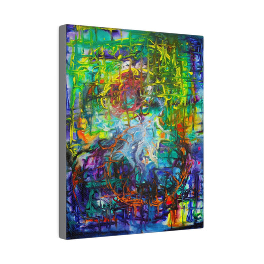 Transcendent Reflections of Abstract Aqua Spheres on Canvas - Canvas - JumpingDots