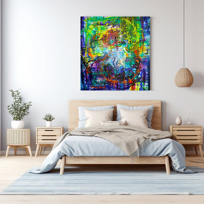 Transcendent Reflections of Abstract Aqua Spheres on Canvas - Canvas - JumpingDots