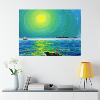 Misty Dawn Departure on the Poster - Poster - JumpingDots