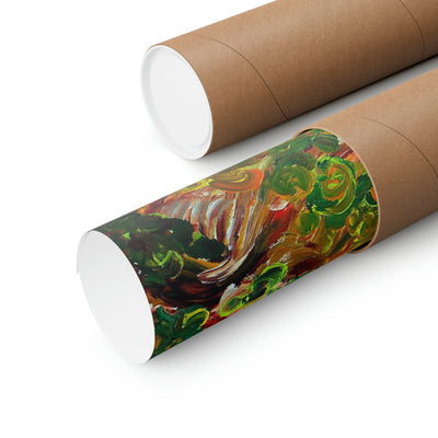 Golden Paradise- Rolling Hills under the Ethereal Sun on the Poster - Poster - JumpingDots