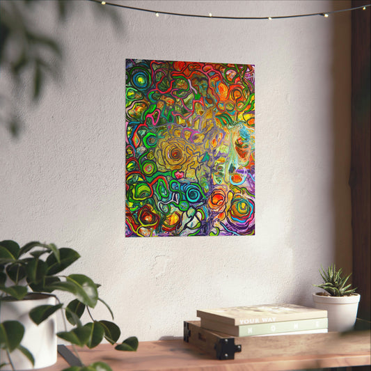 Enki's Dream- An Abstract Journey into the Realm of the Sumerian God of Wisdom on Oversized Canvas