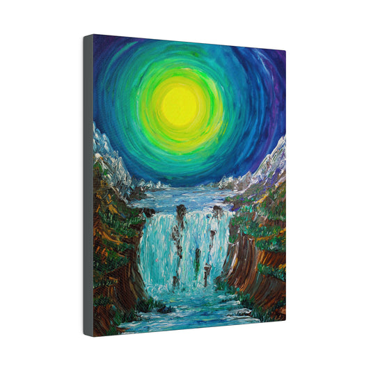 Moon Falls at Dana's Point - A Majestic Night on Canvas - Canvas - JumpingDots