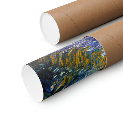 Cosmic Promenade- Starry Night River Walk on the Poster - Poster - JumpingDots
