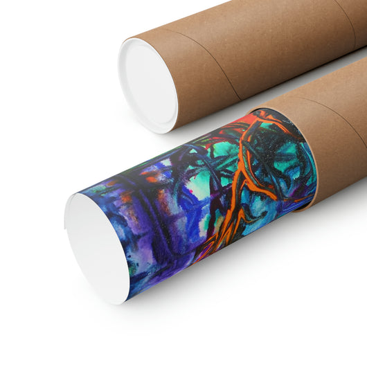 Transcendent Reflections of Abstract Aqua Spheres on the Poster - Poster - JumpingDots