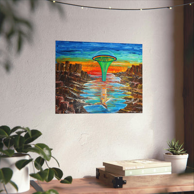 Cosmic City- A Galactic Odyssey on the Poster - Poster - JumpingDots