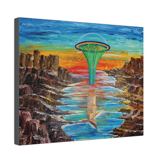 Cosmic City- A Galactic Odyssey on Canvas - Canvas - JumpingDots