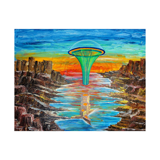 Cosmic City- A Galactic Odyssey on the Poster - Poster - JumpingDots