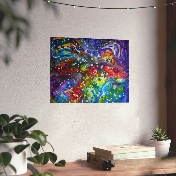 Colorful Starburst Art on the Poster - Poster - JumpingDots