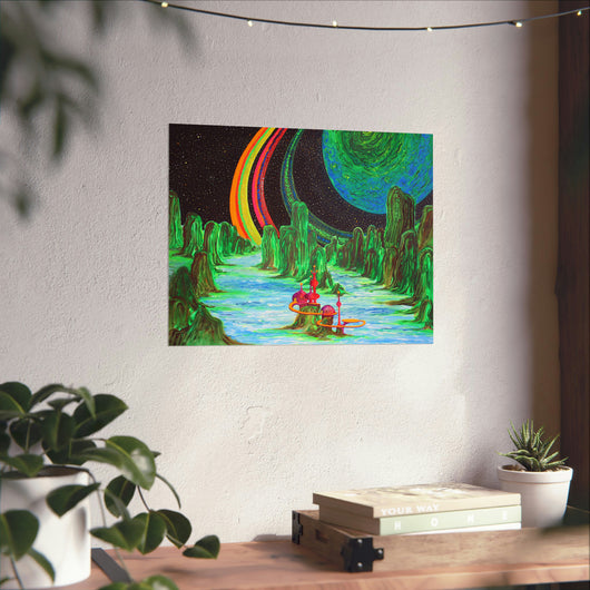 Modern Saturn's Metropolis on the Poster - Poster - JumpingDots