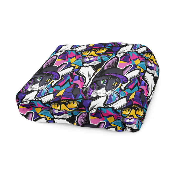 Graffiti Cat on Fleece Sherpa Blanket - Home Decor - JumpingDots