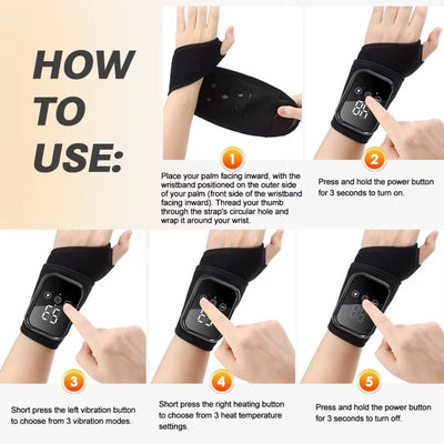 Electric Wrist Massager Wrap with Adjustable Settings - JumpingDots