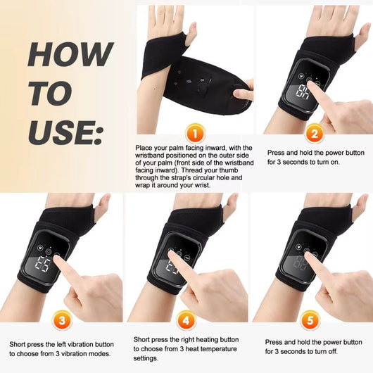 Electric Wrist Massager Wrap with Adjustable Settings - JumpingDots