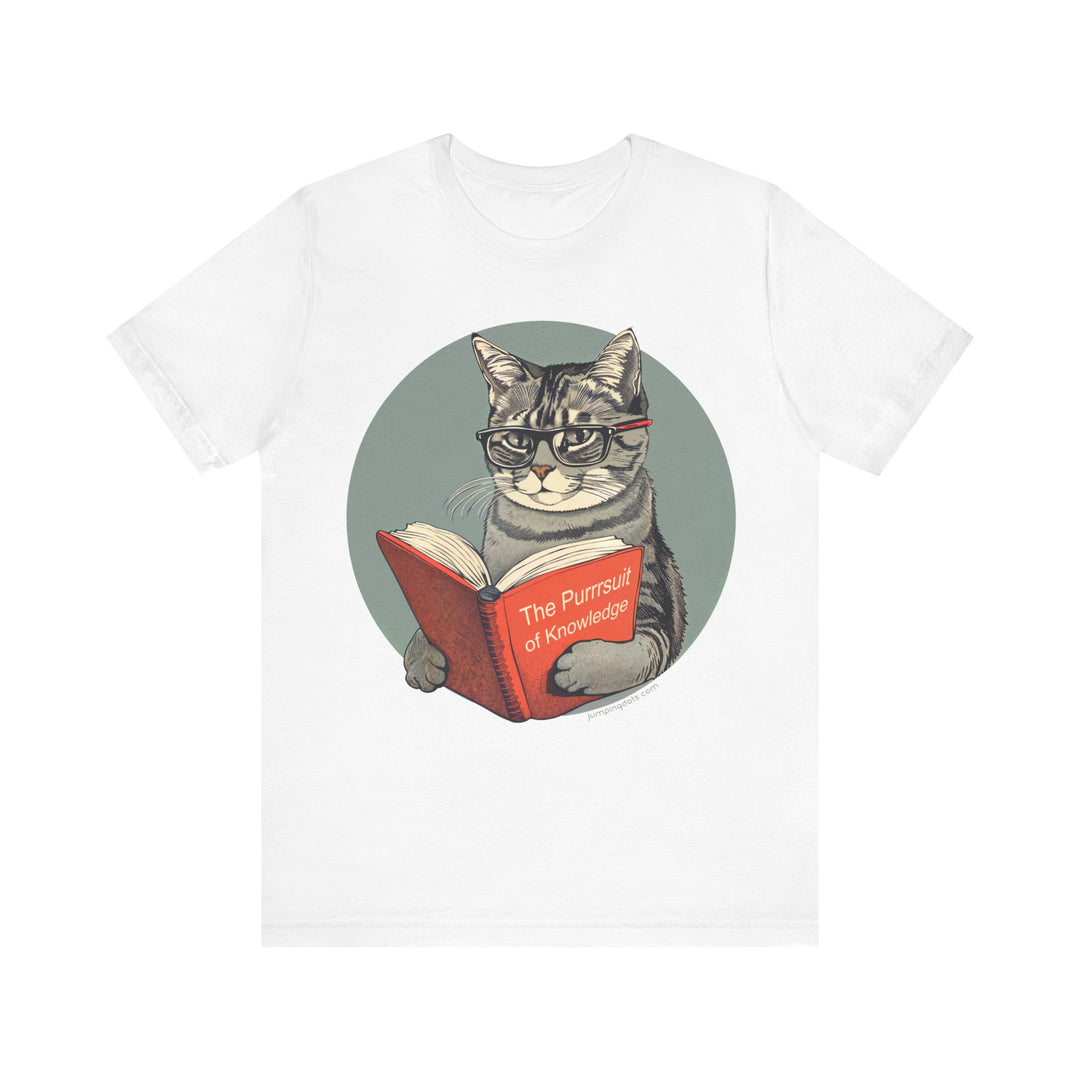 The Purrrsuit of Knowledge T-Shirt - T-Shirt - JumpingDots