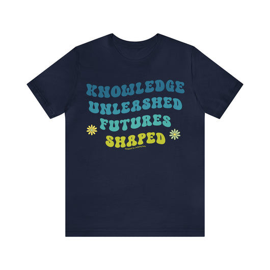 Knowledge Unleashed Futures Shaped T-Shirt - T-Shirt - JumpingDots