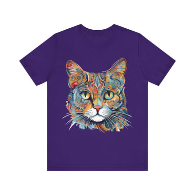 Cute Abstract Art Cat T-Shirt - T-Shirt - JumpingDots