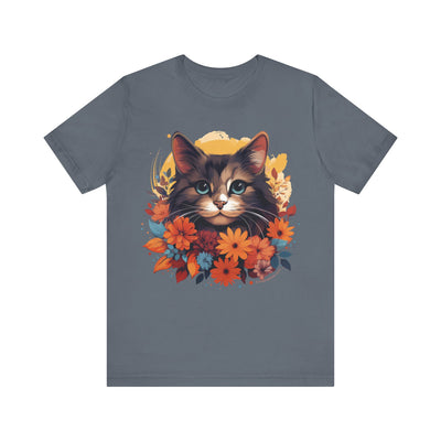 Summer Petals & Purr T-Shirt - T-Shirt - JumpingDots