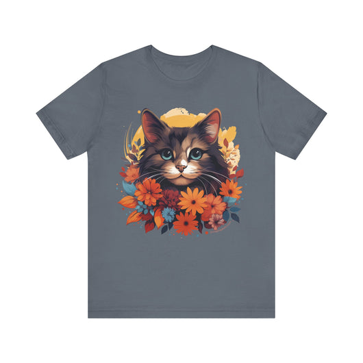 Summer Petals & Purr T-Shirt - T-Shirt - JumpingDots