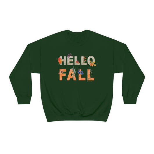 Watercolor Hello Fall Sweatshirt - Sweatshirt - JumpingDots