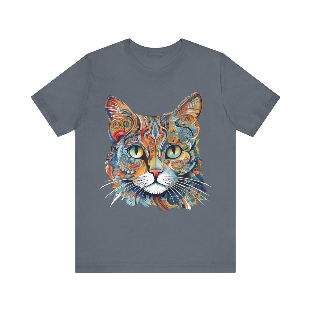 Cute Abstract Art Cat T-Shirt - T-Shirt - JumpingDots