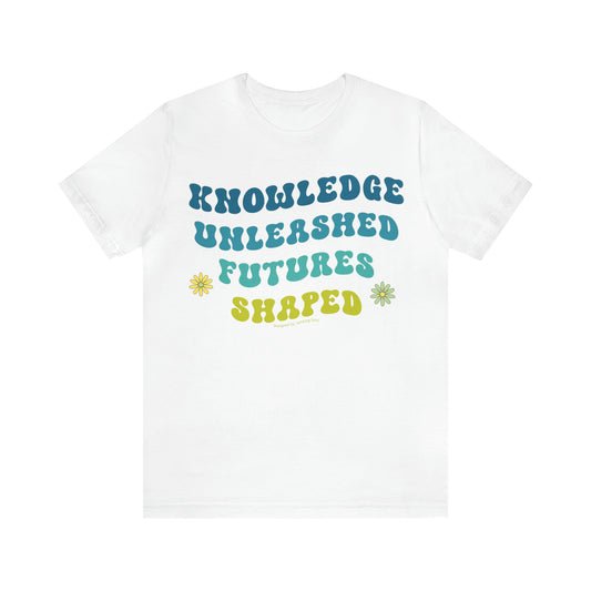Knowledge Unleashed Futures Shaped T-Shirt - T-Shirt - JumpingDots