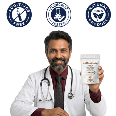 High - Strength 4000 FU Nattokinase For Healthy Blood Flow & Heart Support - JumpingDots