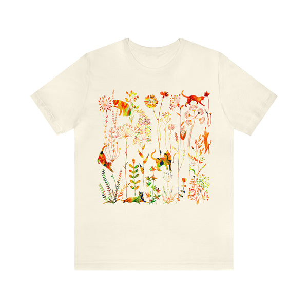 Wildflowers And Cute Cats T-Shirt
